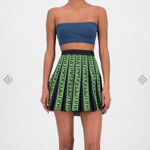 Daily Paper pleated label skirt